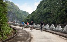 Biking through jungle