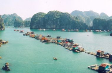 Van Gia floating fishing village