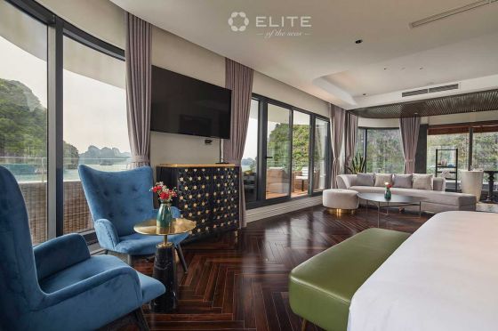 Elite President Suite - private large terrace & ocean view bathtub